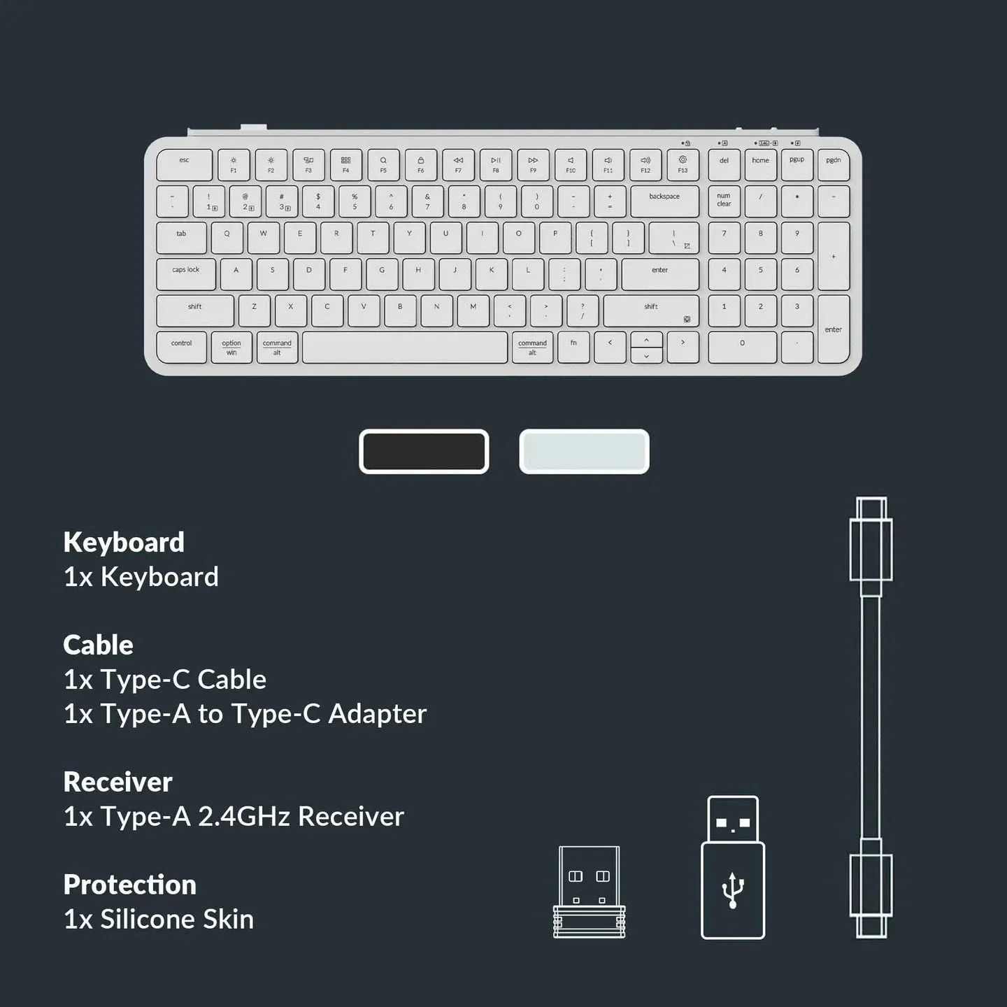 Keychron B2 Pro Ultra-Slim Wireless Keyboard (Ivory White) - Image 3