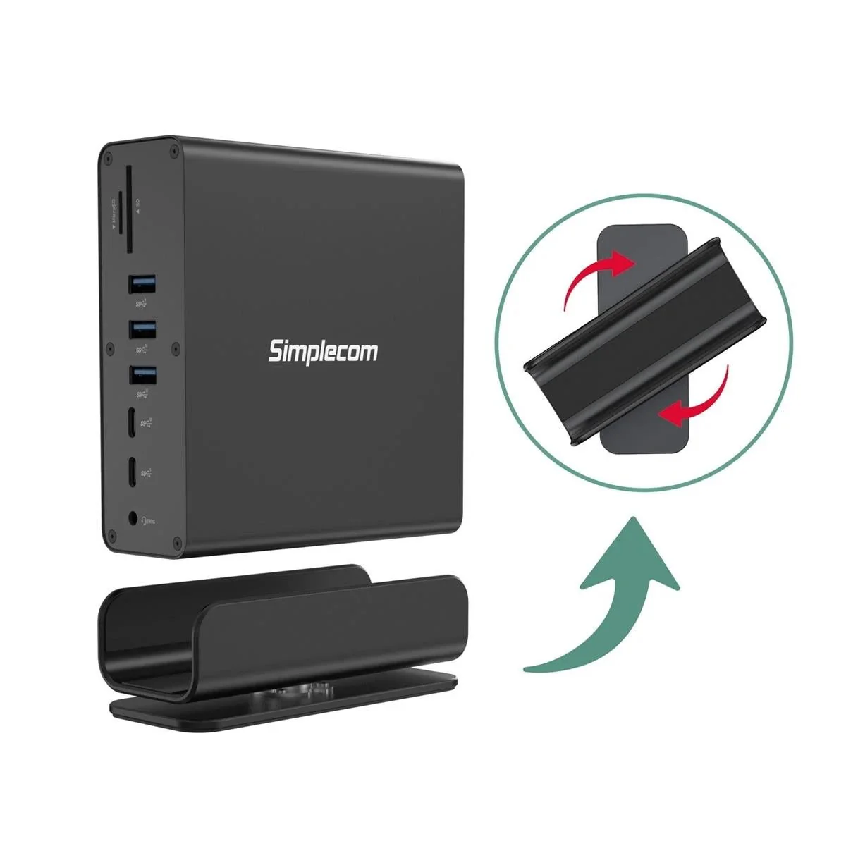 Simplecom CHT815 USB-C 4K Triple Display Docking Station - Image 4