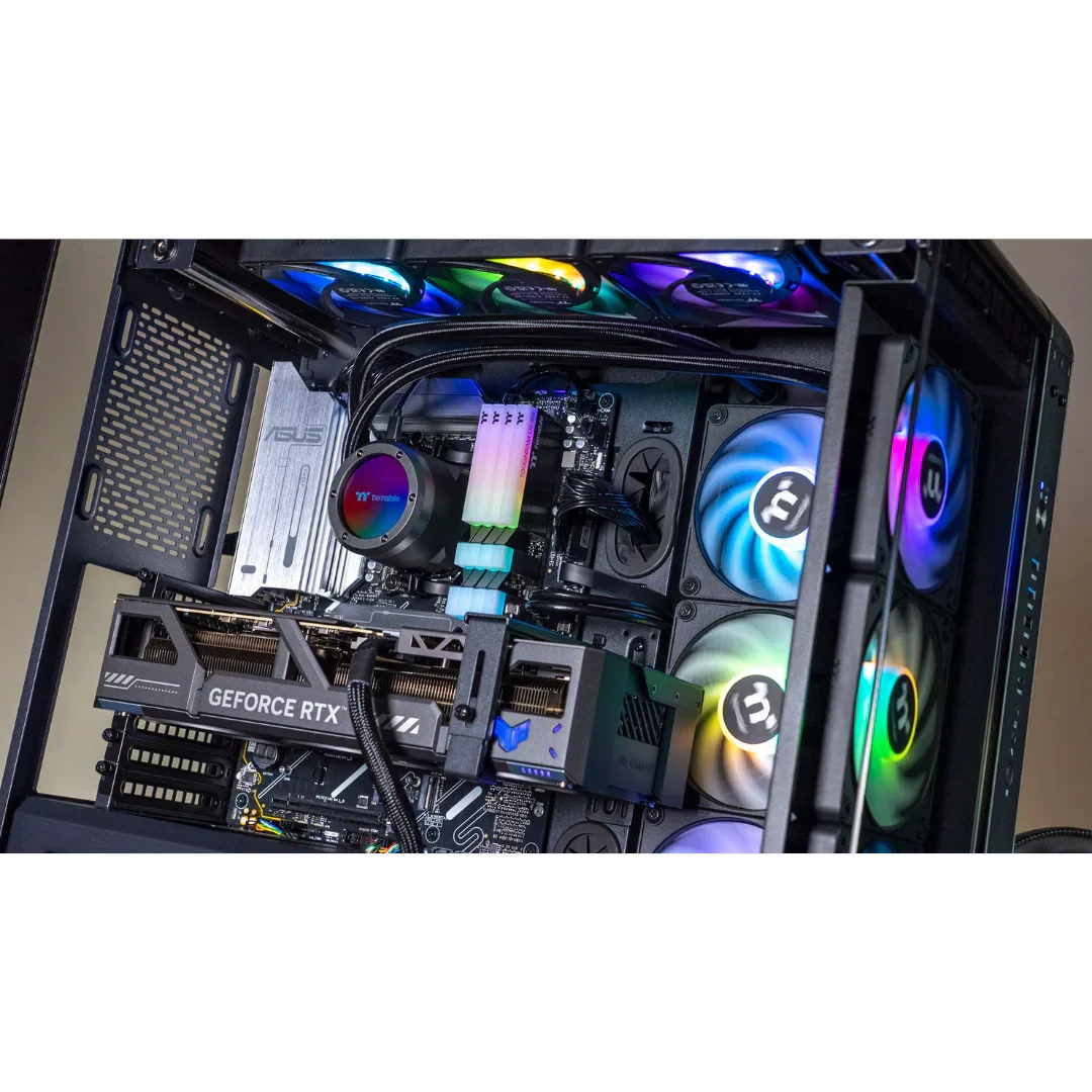 ThermalTake Gaming System Core Xtreme V2 Ryzen 7 9800X3D RTX 5080 2TB SSD 64GB RAM W11H Desktop Gaming PC - Image 3
