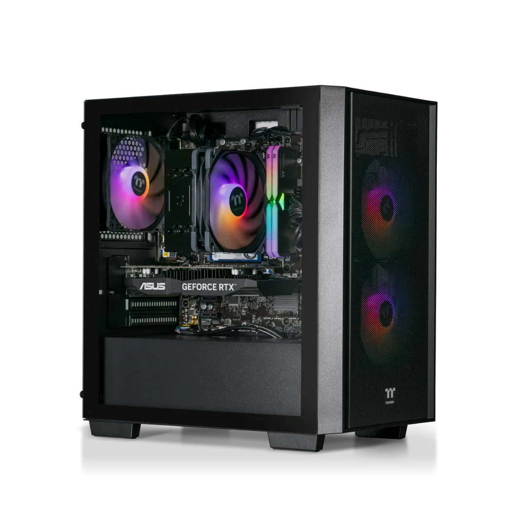ThermalTake Genesis Ultimate V4 Ryzen 5 5600 RTX 4060 1TB SSD 16GB RAM W11H Desktop Gaming PC - Black - Image 5
