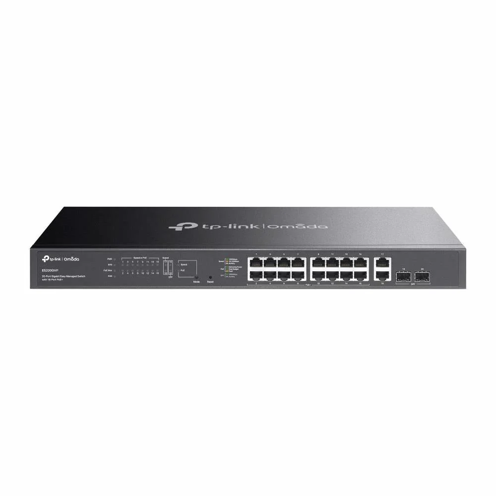 TP-Link ES220GMP Omada 20-Port Gigabit Easy Managed Switch with 16-Port PoE+, Fast PoE, Perpetual PoE - Image 3